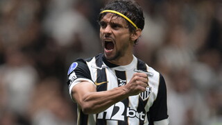 Gustavo Scarpa celebra en Atlético Mineiro