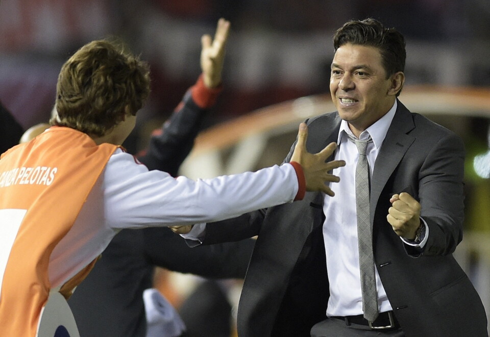 Marcelo Gallardo festeja