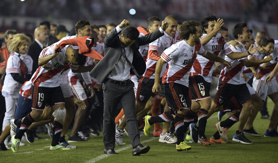 River y Marcelo Gallardo festejan la Sudamericana 2014