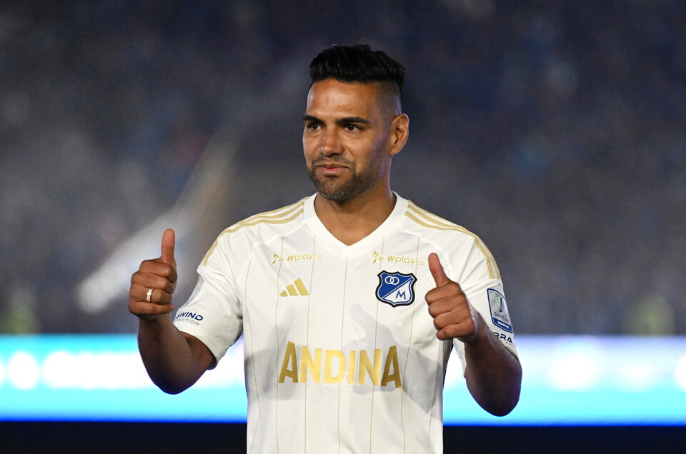 Falcao Garcia, jogador do Millonarios. Foto: Raul ARBOLEDA / AFP