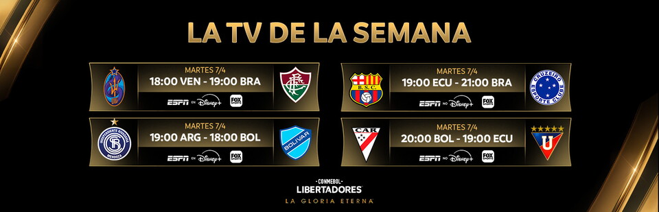 Calendario de partidos - Semana 1