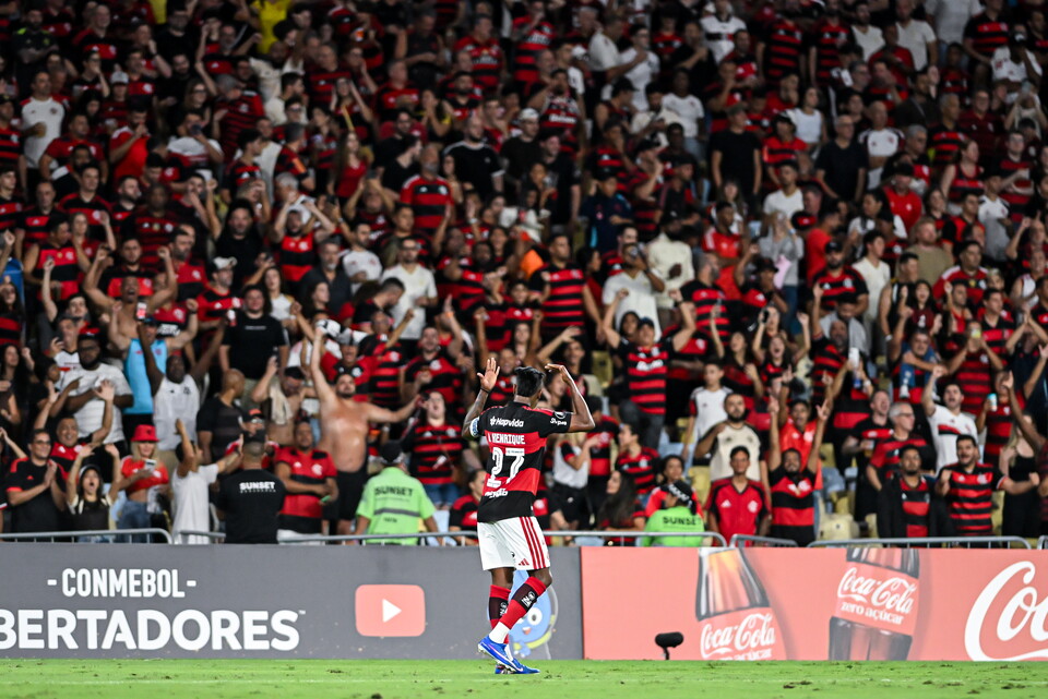 Bruno celebra con el Flamengo