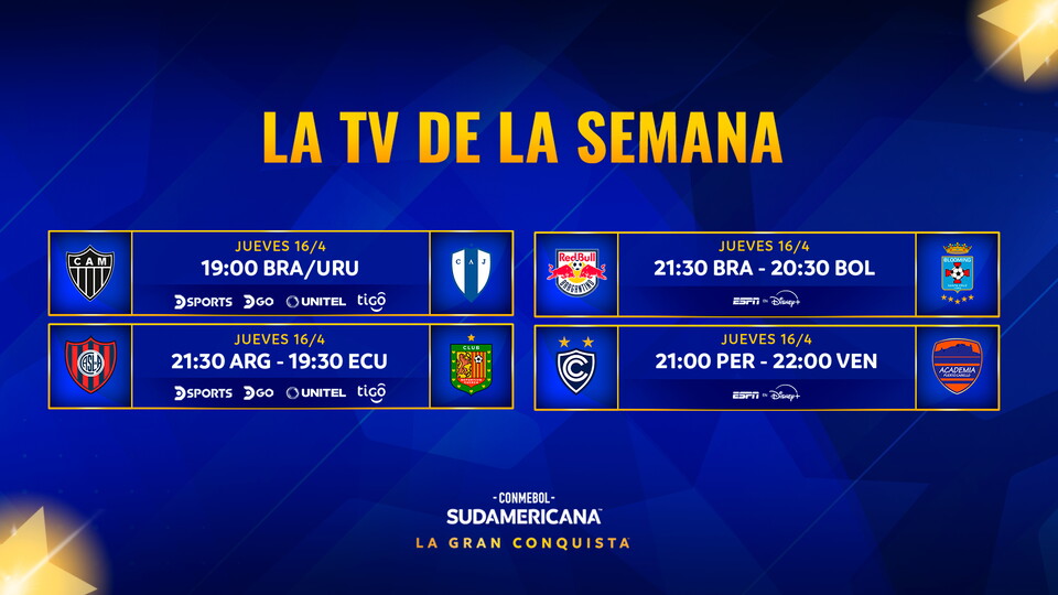 Sudamericana - TV de la semana