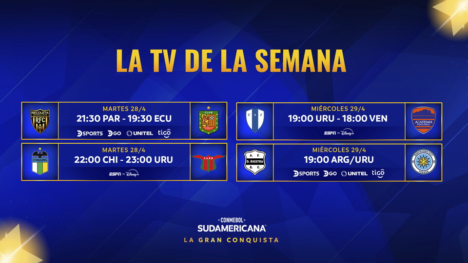 Conmebol Sudamericana, Fecha 3 - Televisación 2