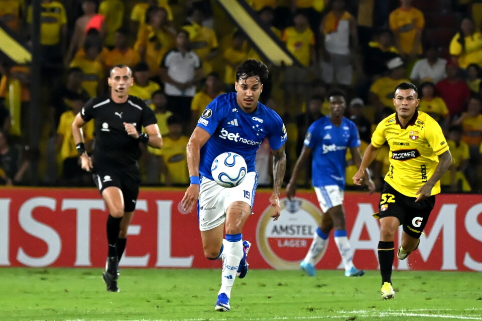 Kaio Jorge, atacante do Cruzeiro, durante a partida contra o Barcelona (EQU)