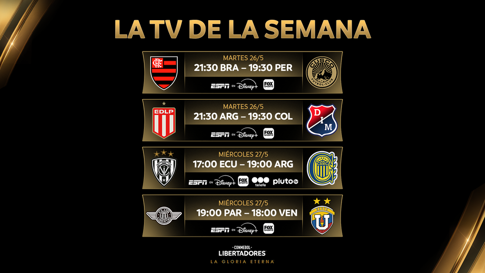 Televisación CONMEBOL Libertadores - Martes/Miércoles