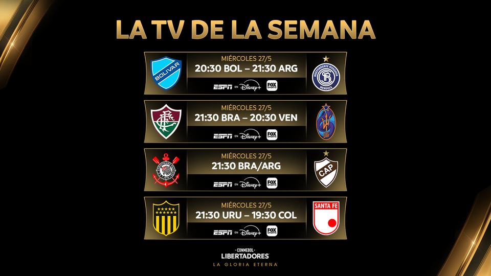 Televisación CONMEBOL Libertadores - Miércoles