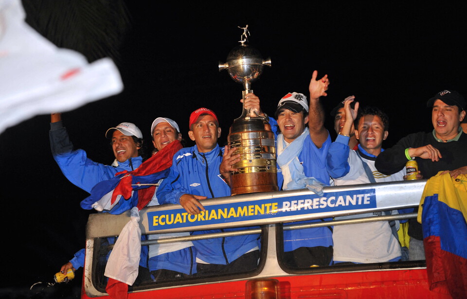Liga de Quito festeja su CONMEBOL Libertadores 2008