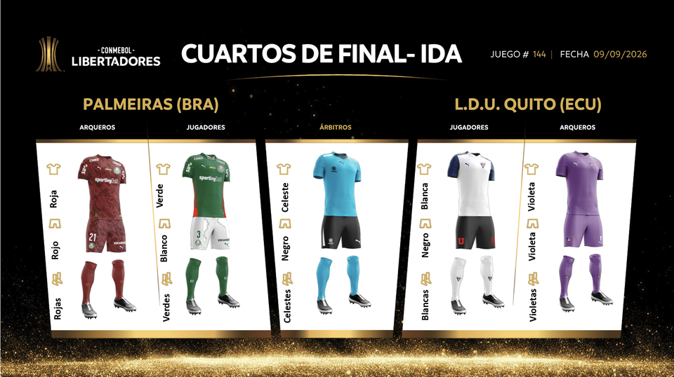 Uniformes de Palmeiras vs. Liga de Quito