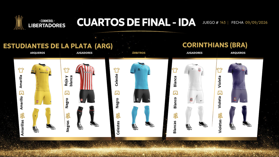 Uniformes Estudiantes vs. Corinthians