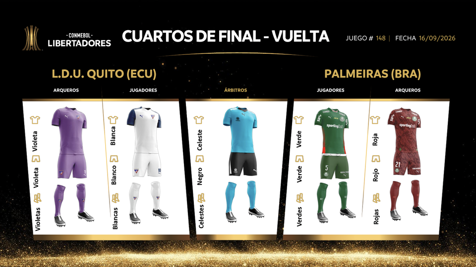 Liga de Quito vs Palmeiras, vestimenta