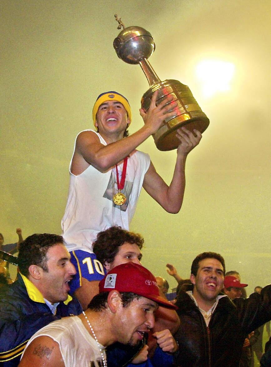 Juan Román Riquelme conquistó tres CONMEBOL Libertadores con Boca Juniors
