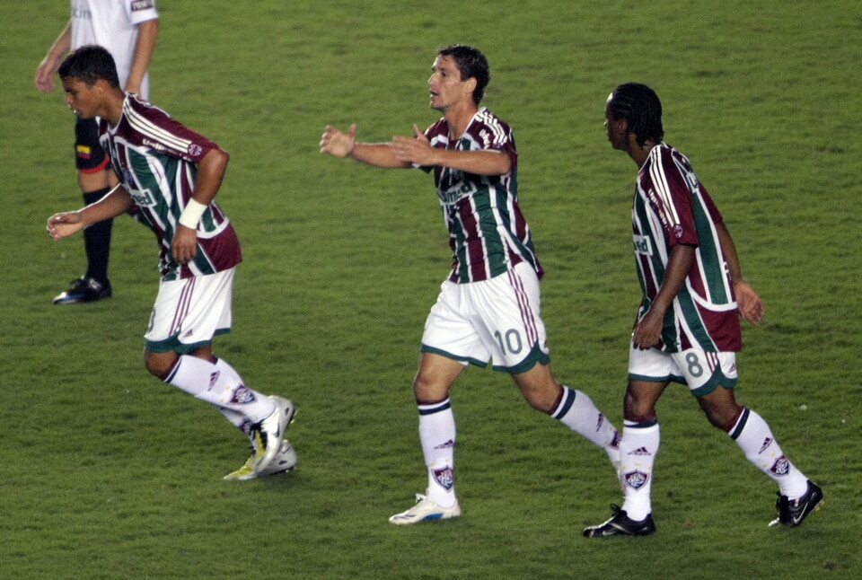 Thiago Neves, con Fluminense en la CONMEBOL Libertadores 2008