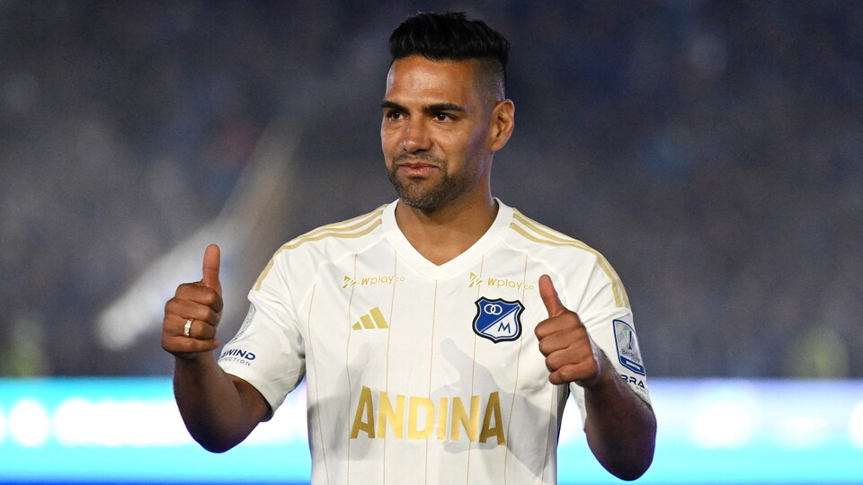 Falcao Garcia, jogador do Millonarios. Foto: Raul ARBOLEDA / AFP