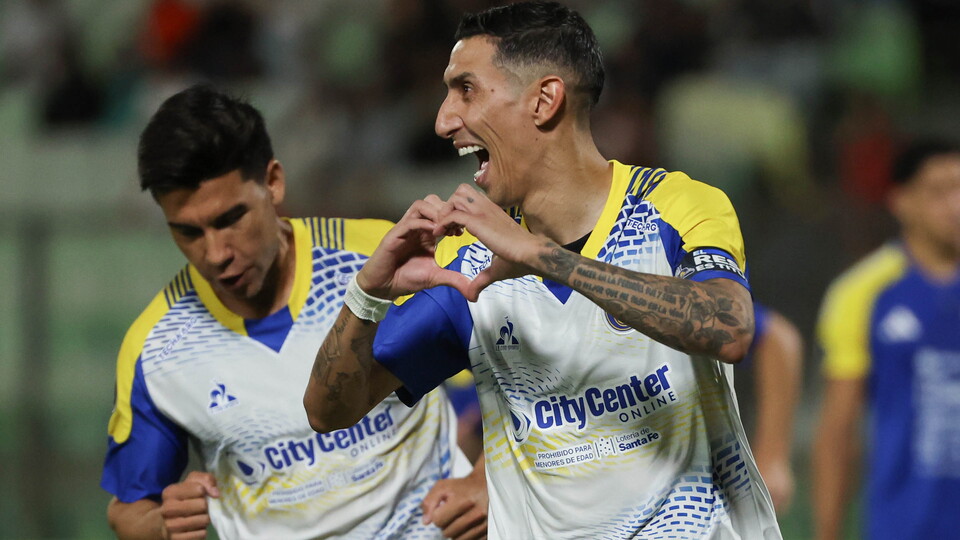 Ángel Di María celebró su primer gol en la CONMEBOL Libertadores