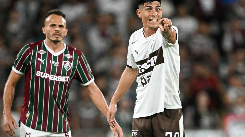 Bruno Sepulveda en el partido de ida ante Fluminense
