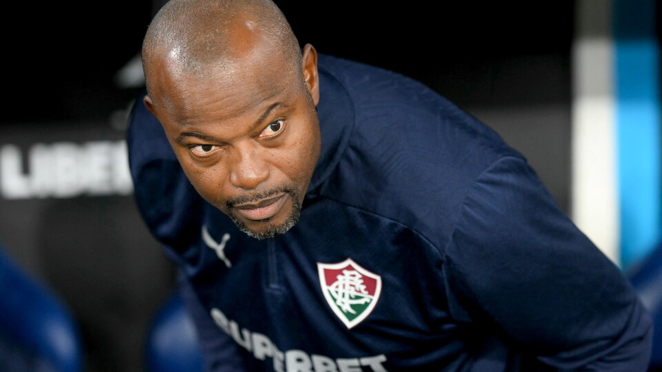 Marcao durante el partido entre Fluminense y Platense