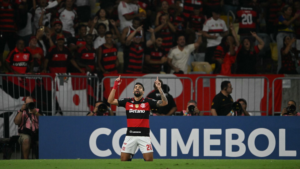 Lucas Paquetá celebra uno de sus goles en la CONMEBOL Libertadores 2026